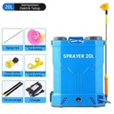T/PULVÉRISATEUR 2EN1 12V 20L KNAPSACK 2 MODES MANUEL ET ÉLECTRIQUE 