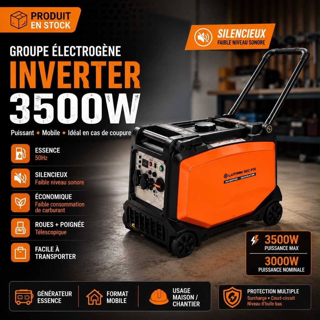 GROUPE ÉLECTROGÈNE DINGQI INVERTER SILENCIEUX