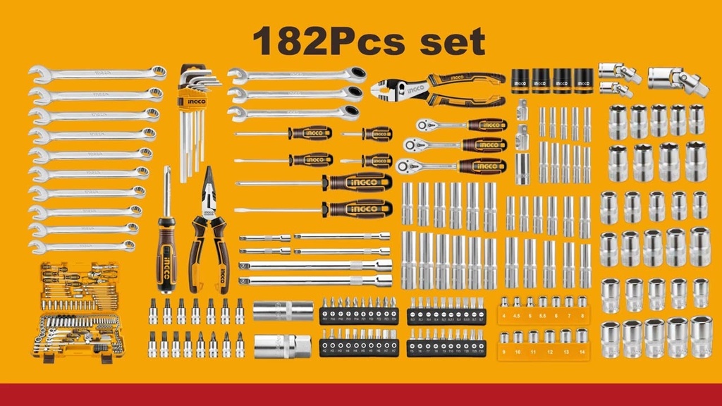 Caisse à outil 182 pcs INGCO HKTHP51828