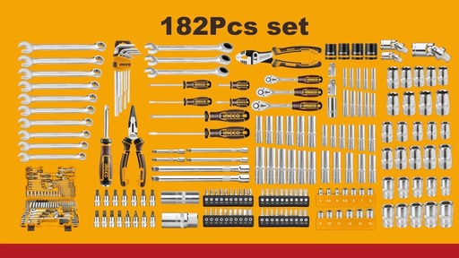 Caisse à outil 182 pcs INGCO HKTHP51828