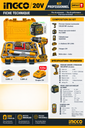 Ensemble de 4 outils sans fil Niveau laser HLL260467