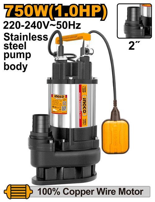 POMPE À VIDE CAVE 1HP INOX INGCO SPDS75068