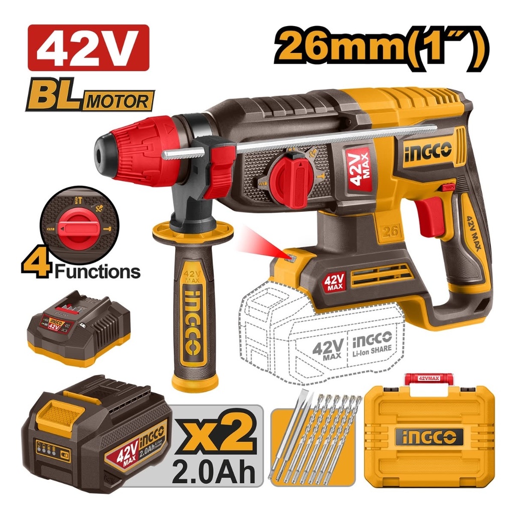 Marteau perforateur sans fil 26mm 42 V CRHLI422682
