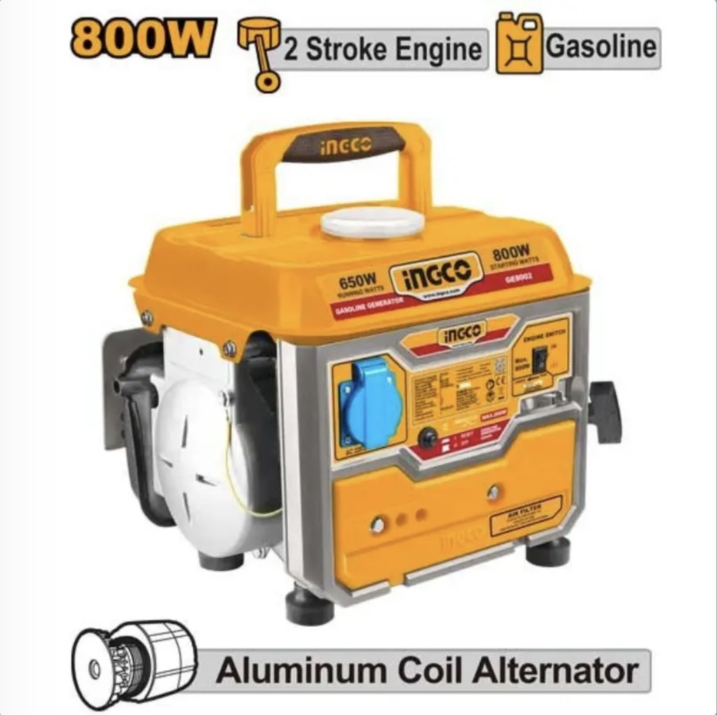 T/GENERATEUR ESSENCE 800W INGCO GE8002M