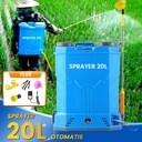 T/PULVÉRISATEUR 2EN1 12V 20L KNAPSACK 2 MODES MANUEL ET ÉLECTRIQUE 