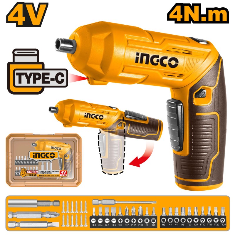 Visseuse Sans Fil INGCO CSDLI0442 – 4V Type-C