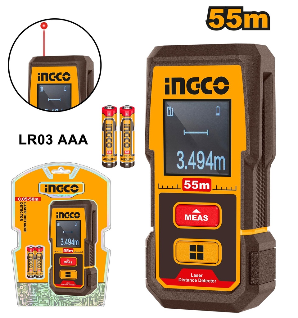 Détecteur de distance laser 55 mètres HLDD05086