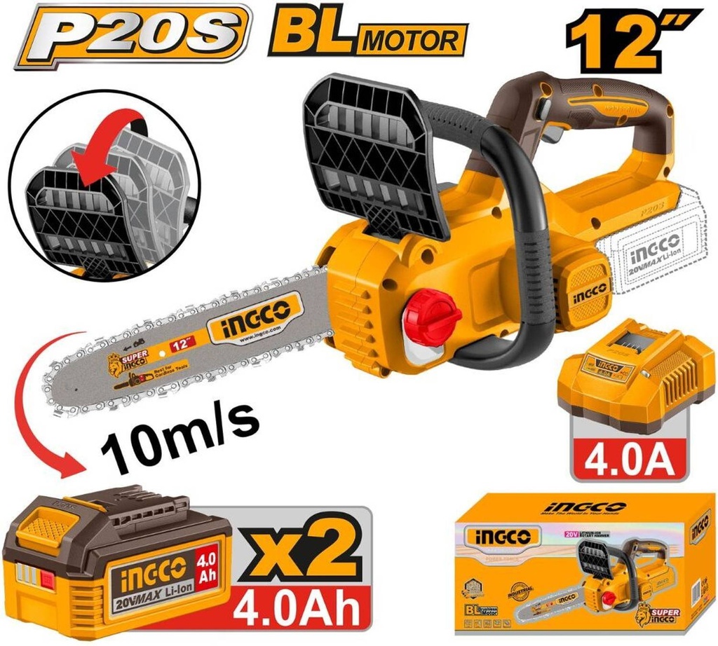 Tronçonneuse sans fil 20V 12″ INGCO CGSLI201262