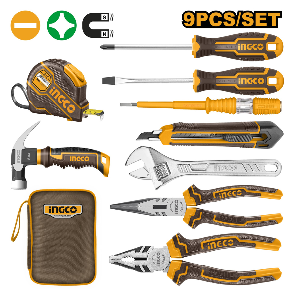 ENSEMBLE D’OUTILS À MAIN 9 PIÈCES INGCO HKTH20809