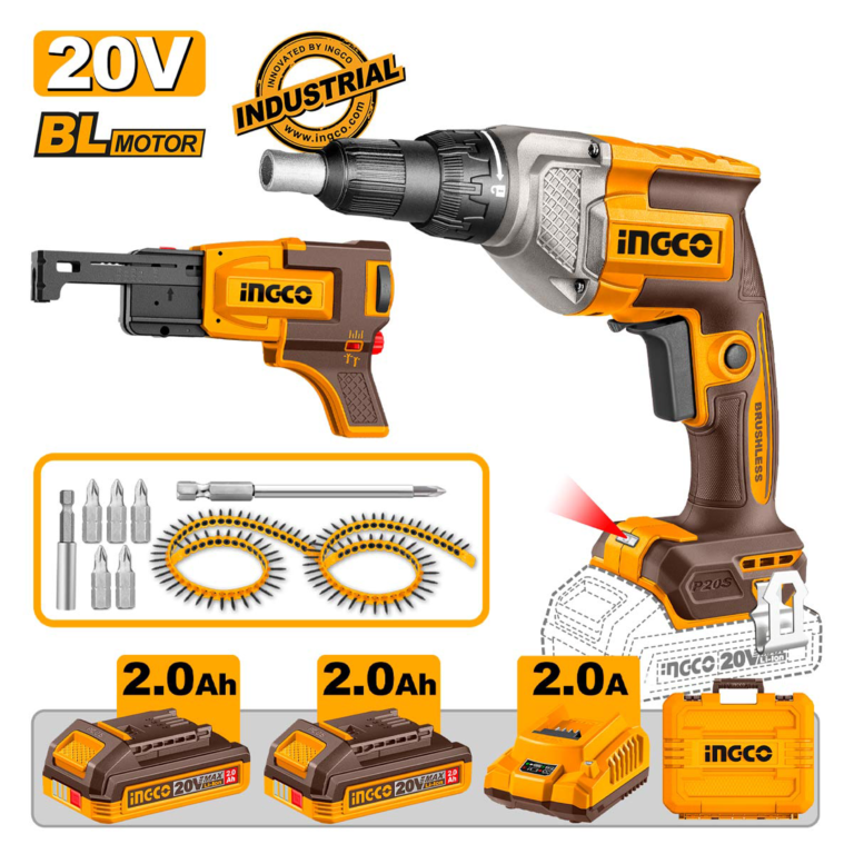 Visseuse à Placoplâtre 2EN1 Sans Fil 20V INGCO-CDSLI204268