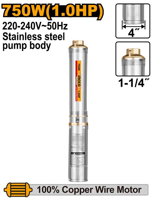 POMPE IMMERGÉE 1HP 750W 80M INGCO DWP750621