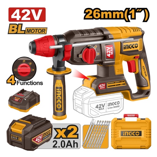 Marteau perforateur sans fil 26mm 42 V CRHLI422682