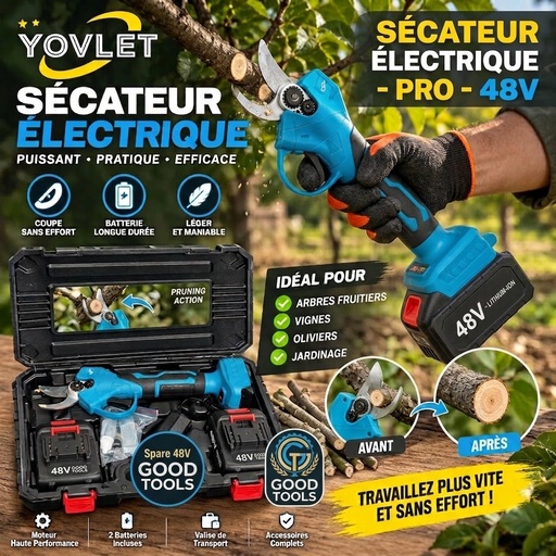 SÉCATEUR ÉLECTRIQUE YOVLET 48V