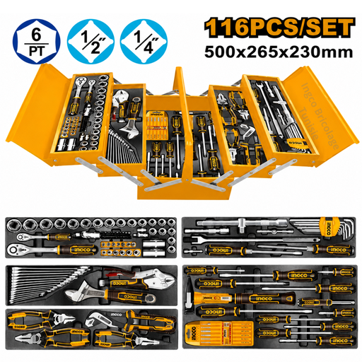 Coffret d’outils 116 PCS INGCO HTCS261168