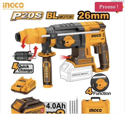 MARTEAUX INGCO 20V 2 - BATTERIE 4AH DOUBLE MONDRIAN CRHLI202289