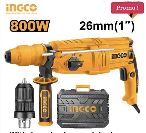 MARTEAU 800W DOUBLE MANDRAIN INGCO RGH9028-2