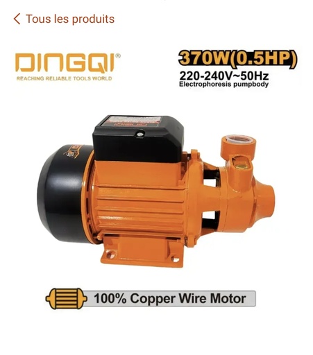 POMPE À EAU 0.5HP 370W DINGQI 