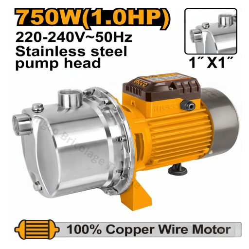 POMPE À EUA 1HP INOX INGCO JPSO75082