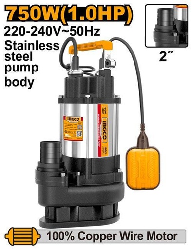 POMPE À VIDE CAVE 1HP INOX INGCO SPDS75068